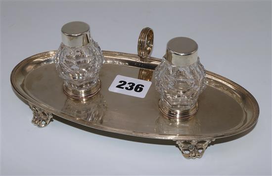 Geo silver inkstand